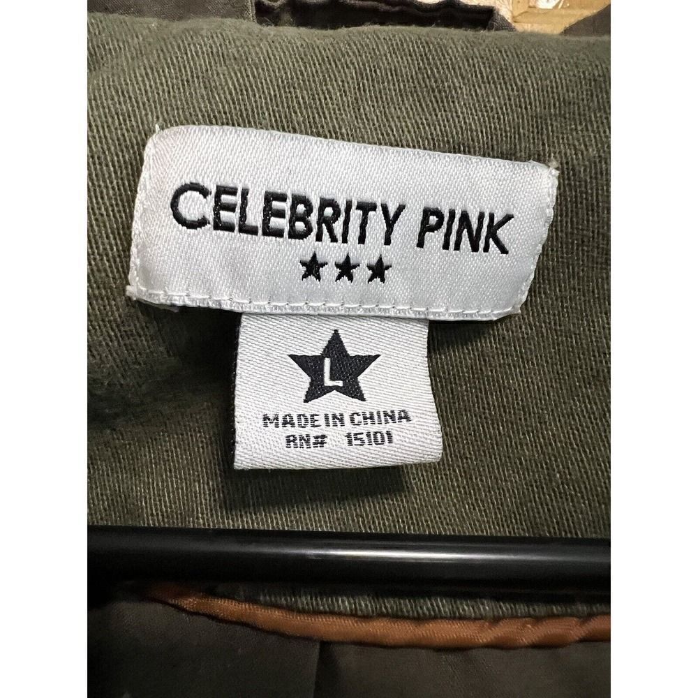 Celebrity Pink Army Green Embroidered Utility Jacket Size L - Picture 4 of 10